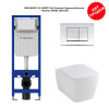 Фото унитаз с инсталляцией allen brau liberty. клавиша хром