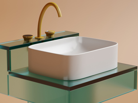 Фото раковина накладная ceramicanova element 50.5 см, цвет: белый cn6052mw