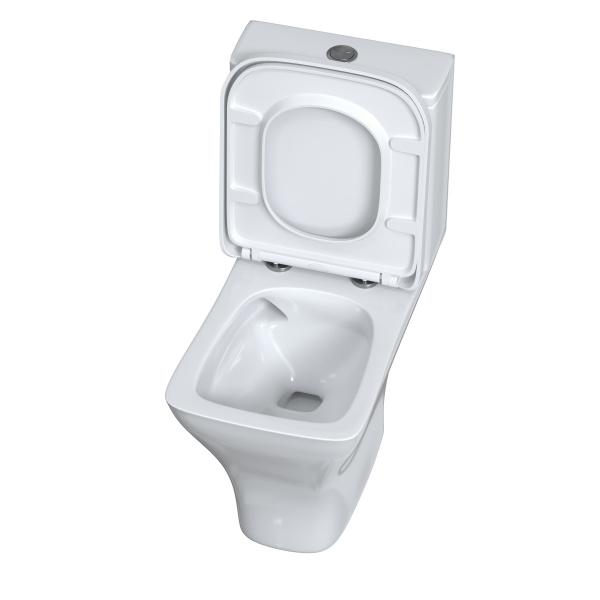 Фото унитаз напольный безободковый с бачком и крышкой микролифт taliente elegante 61,5 el45055