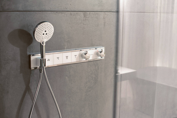 Фото встраиваемый термостатический смеситель для душа hansgrohe rainselect 15357000