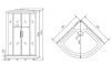 Фото душевая кабина timo standart t-6609 silver fabric 90x90 см