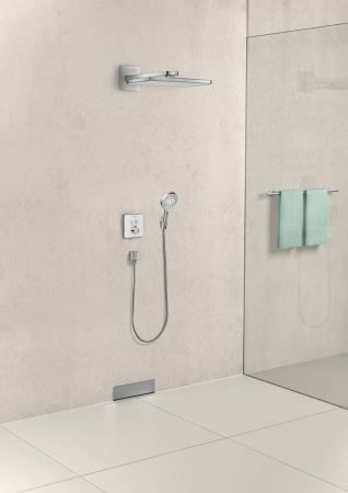 Фото верхний душ с держателем hansgrohe rainmaker select 460 1jet 24003400