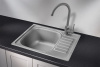 Кухонная мойка Granula 57.5 см 5801, АЛЮМИНИУМ