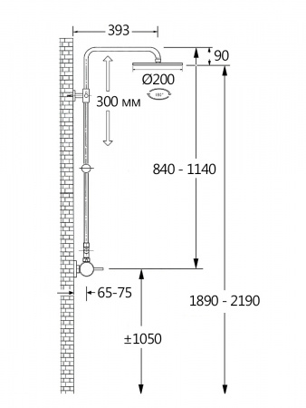 Фото душевая стойка aquame aqm8001mb, цвет : черный