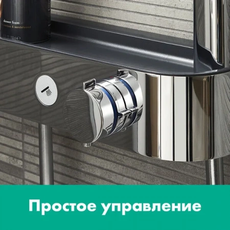 Фото термостатический смеситель для душа hansgrohe shower tablet select 24360000