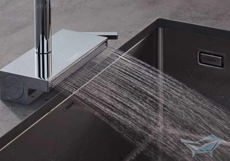 Фото смеситель для кухонной мойки hansgrohe aquno select 73830800
