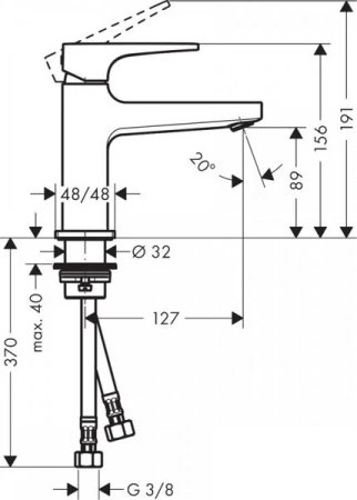 Фото смеситель для раковины hansgrohe metropol 32500140