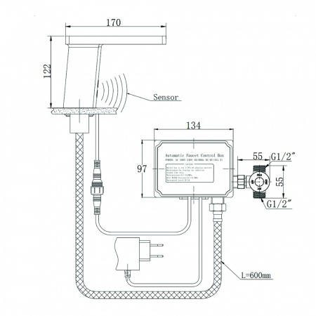 Фото смеситель для раковины raiber sensor rsf88135