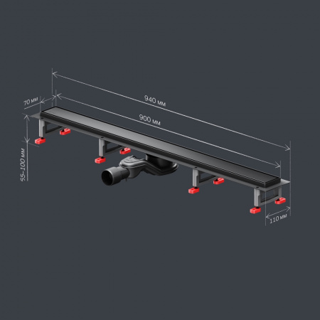 Фото душевой трап am.pm masterflow 90 см w01sc-u11-090-04bm