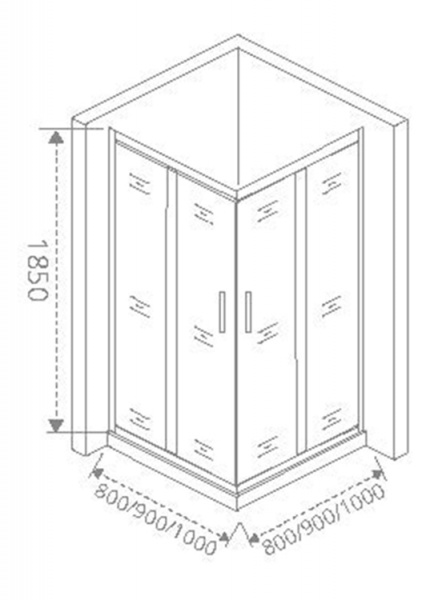 Фото душевое ограждение good door neo cr-100-c-ch 100 см не00012