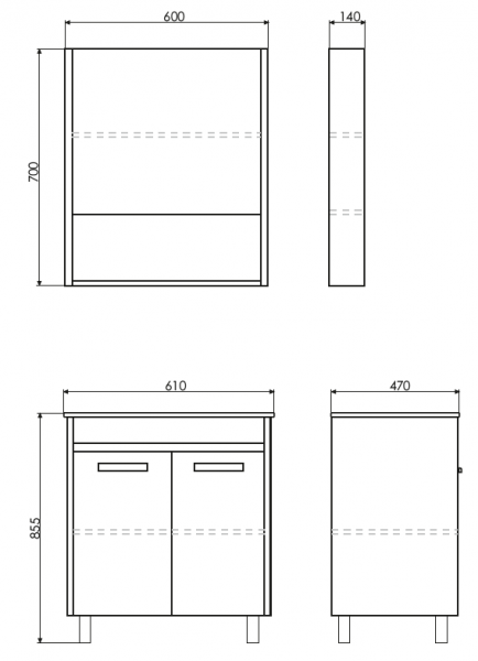 Фото тумба с раковиной comforty марио 60 см 00-00005206