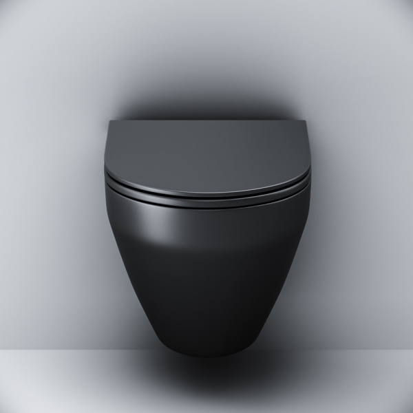 Фото унитаз подвесной с сиденьем am.pm spirit v2.0 black edition c701700mbsc