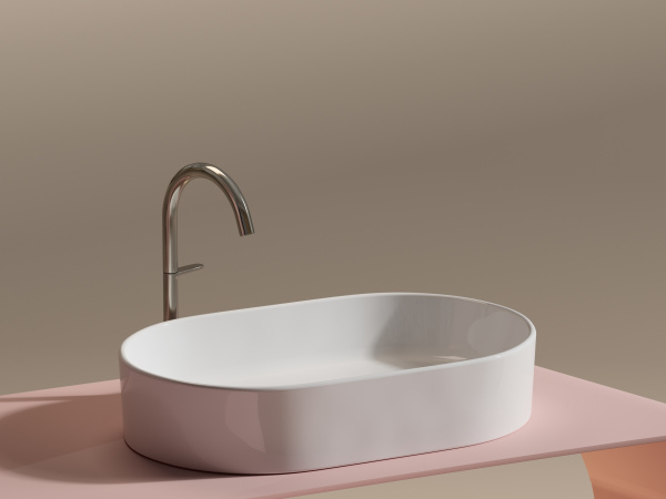 Фото раковина накладная ceramicanova element 60.8 см, цвет: белый cn6048