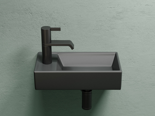 Фото раковина подвесная ceramicanova element 41.7 см, цвет: антрацит cn6051rmdh