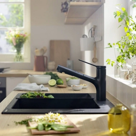 Фото смеситель для кухонной мойки hansgrohe zesis 74800670