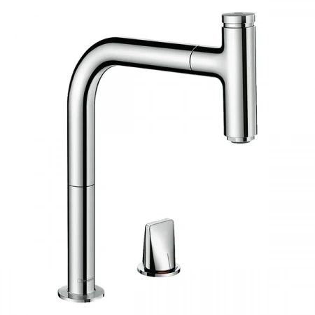 Фото смеситель для кухонной мойки hansgrohe metris select 73804000_vstvo