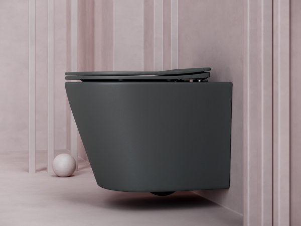 Фото унитаз подвесной, безободковый ceramicanova balearica cn6000mdh