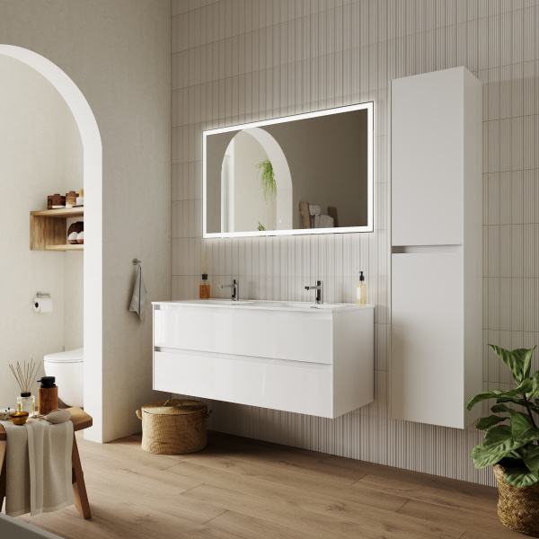 Фото тумба под раковину sancos cento 120 см, цвет: белый глянец cn120-2w