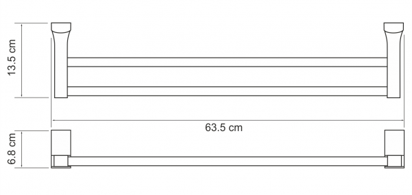Фото полотенцедержатель wasserkraft leine k-5040w