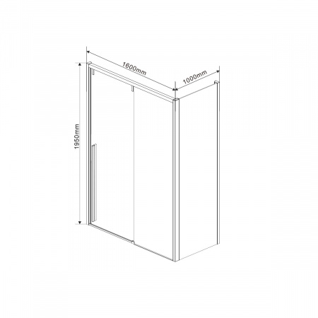 Фото душевой уголок vincea lugano 160x100 см vsr-1l1016cl-1