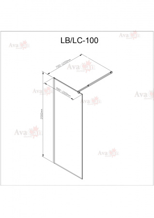 Фото душевая стенка avacan lb 100 mt