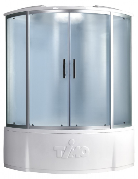 Фото душевая кабина timo t-6635 silver fabric 135x135 см