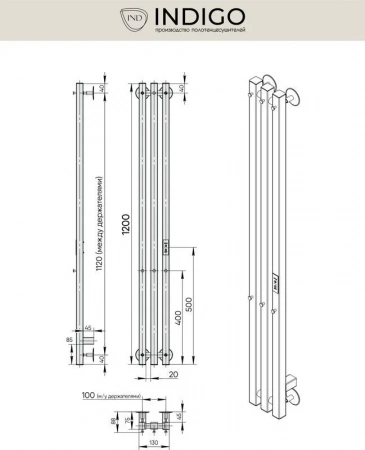 Фото электрический полотенцесушитель indigo style pro 120/13 lspre120-13rt