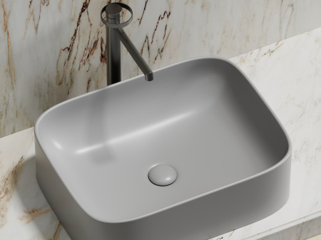 Фото раковина накладная ceramicanova element 50.5 см, цвет: серый cn6052msg