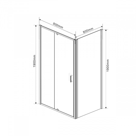 Фото душевой уголок vincea intra 90x80 см vsr-1i809080ch