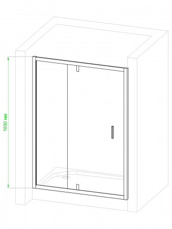 Фото душевая дверь royal bath hv rb140hv-c-ch 140 см