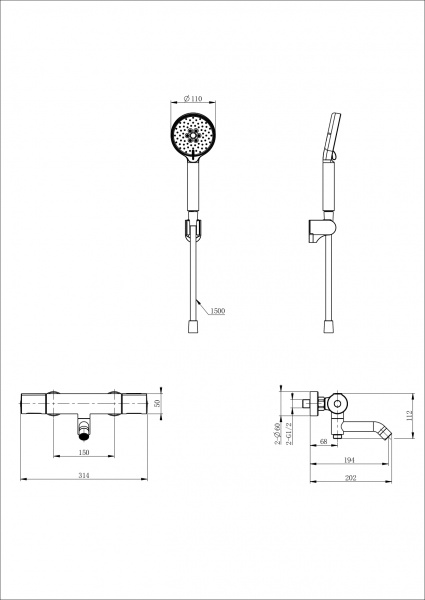 Фото термостатический смеситель для ванны wonzon & woghand, цвет: белый матовый ww-a2006-a1-mw