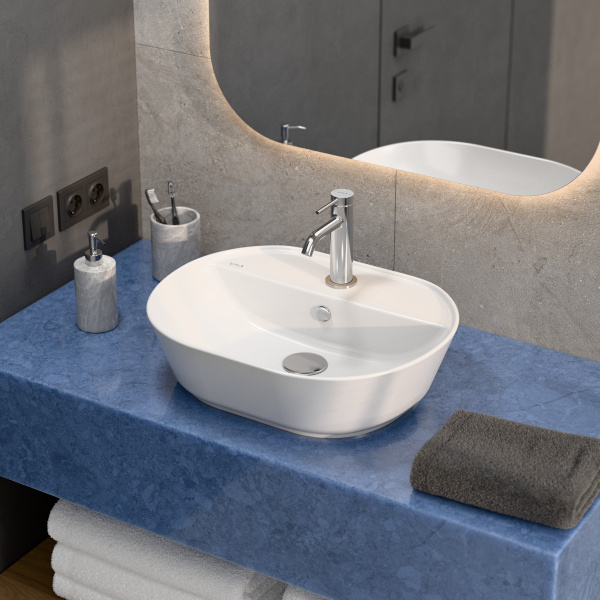 Фото раковина накладная vitra geo 55 см 7428b003-0001