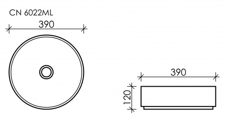 Фото раковина накладная ceramicanova element 39 см, цвет: голубой cn6022ml