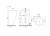 Фото раковина напольная ceramicanova 850 55 см, цвет: белый cn1807
