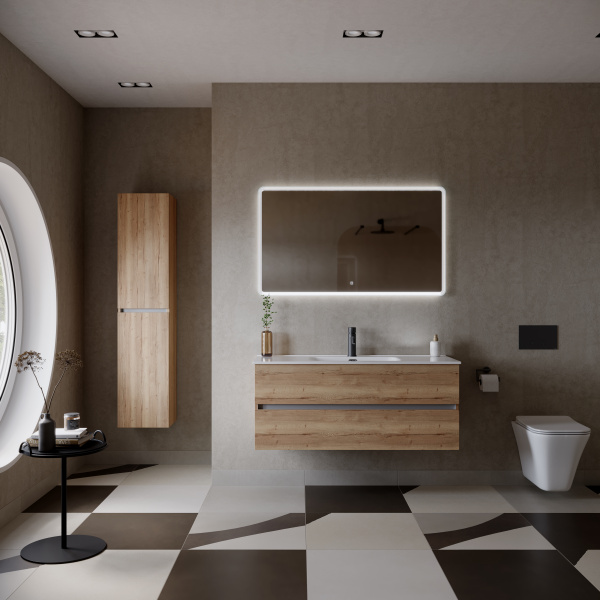 Фото тумба под раковину sancos urban 120 см, цвет: дуб галифакс натуральный ur120-1eg