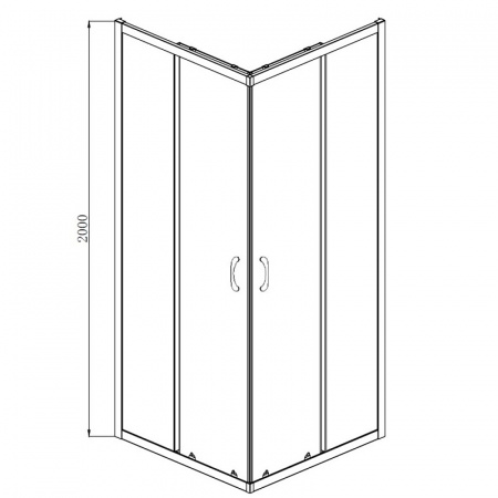 Фото душевое ограждение  azario milton  100x200 см az-nd1142 1000 black