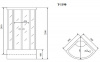 Фото душевая кабина timo т-6690 black fabric 90x90 см