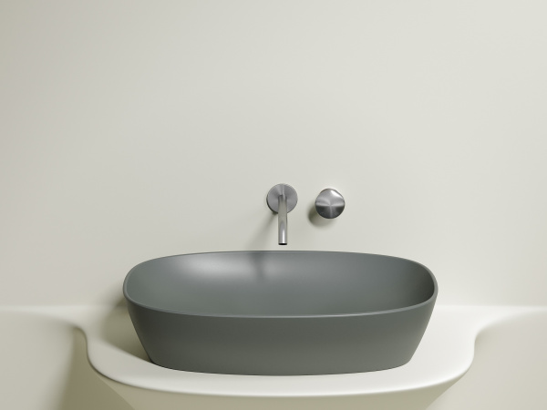 Фото раковина накладная ceramicanova element 60 см, цвет: антрацит cn6049mh