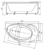 Фото акриловая ванна azario paolina 170x97 см av.0071170 r