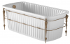 Ванна из искусственного камня Migliore Olivia Console 174 см, белая панель, фурнитура бронза 24378