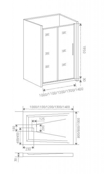 Фото душевая дверь good door idea wtw-110-c-b 110 см ид00008
