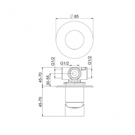Фото встраиваемый смеситель для душа webert one-b nb880101560