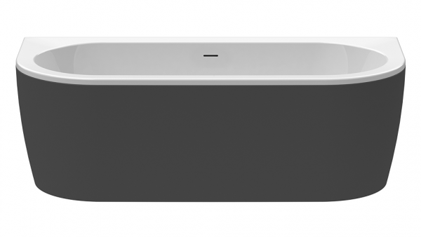 Фото акриловая ванна cezares slim wall nero 180x80 см