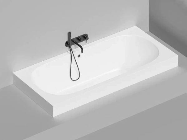 Фото ванна из искусственного камня salini ornella axis 170x75 см 103413g глянцевая