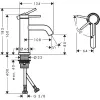 Фото смеситель для раковины hansgrohe tecturis s 73301000