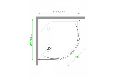 Фото душевое ограждение royal bath hkd rb90hkd-c-bl 90x90 см