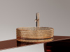Фото раковина накладная ceramicanova cristal 36 см, цвет: бежевый cn6058