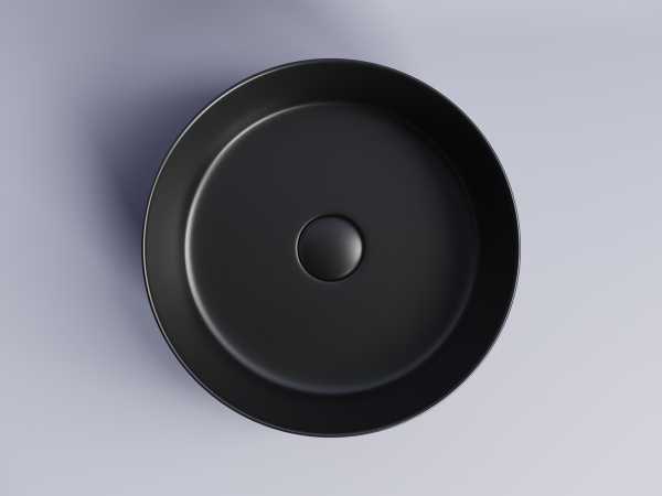Фото раковина накладная ceramicanova element 35.8 см, цвет: черный cn6032mb