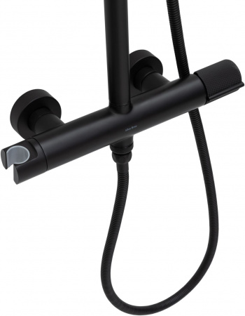 Фото душевая стойка allen brau liberty 5.33007-31 черный матовый