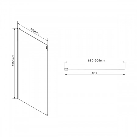 Фото душевое ограждение vincea como 90x130 см  vsr-1c9013clb